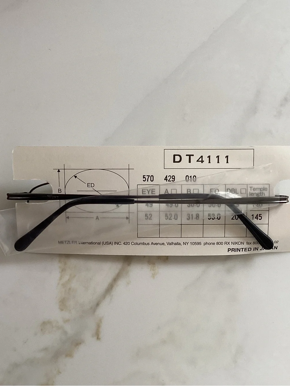 Vintage Nikon Nobili-Ti Titanium Nickel Free Gunmetal Eyeglass Frames DT4111